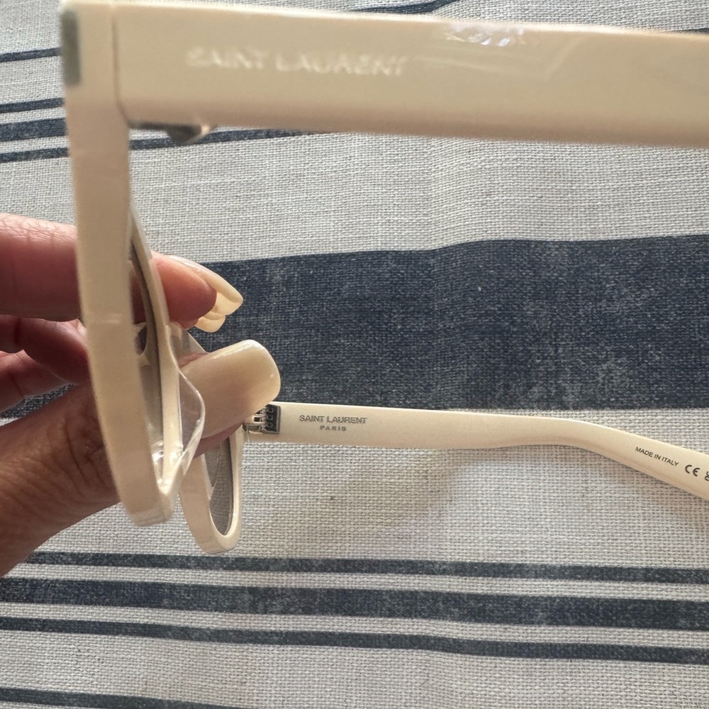 Saint Laurent Cream Sunglasses NWT - Picture 4 of 12